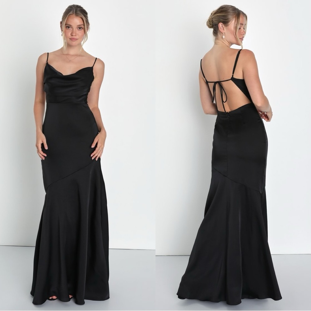 Lulu's Elegant Black Maxi Dress